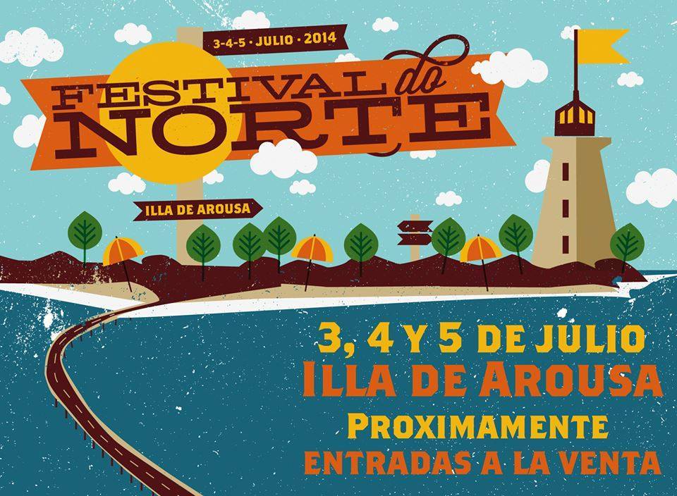 Avance do cartel do Festival do Norte 2014, o primeiro na Illa de Arousa