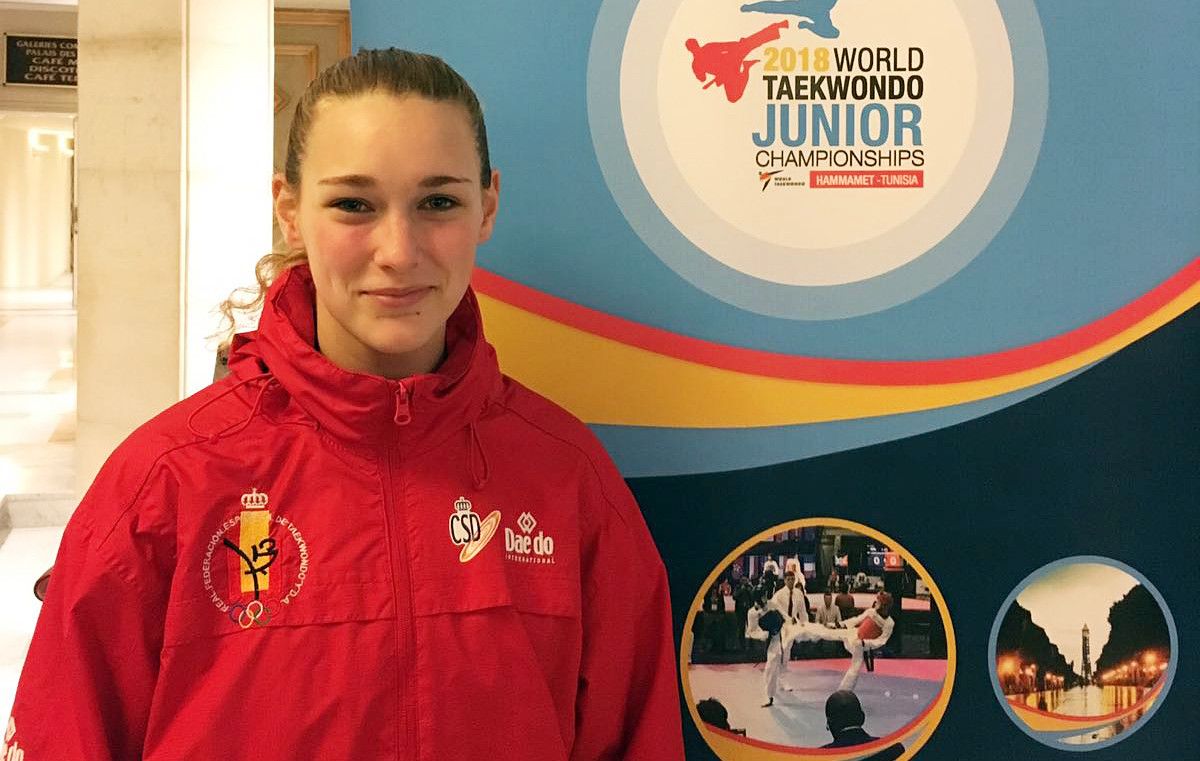 Arlet Ortiz, en el Campeonato do Mundo Júnior en Túnez