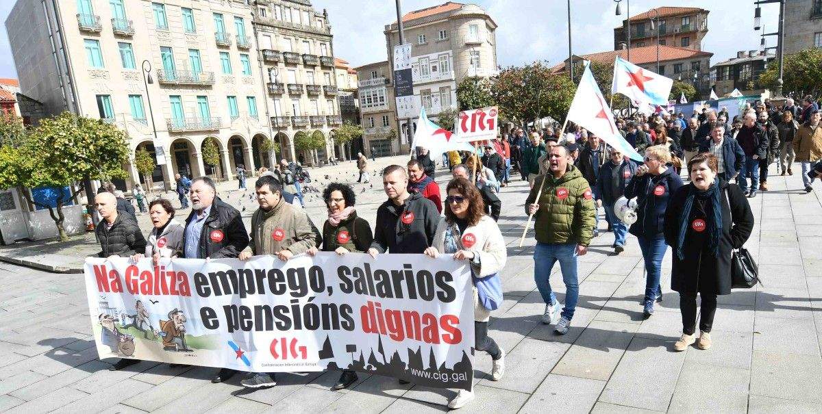 Manifestación da CIG en defensa das pensións