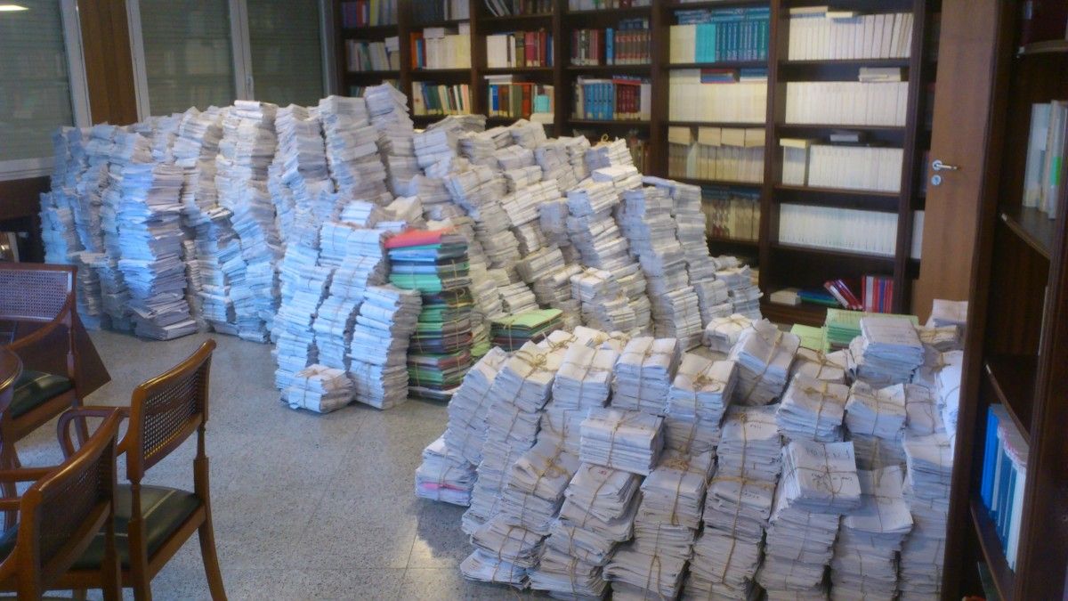 Documentación en la Fiscalía de los Juzgados de Pontevedra