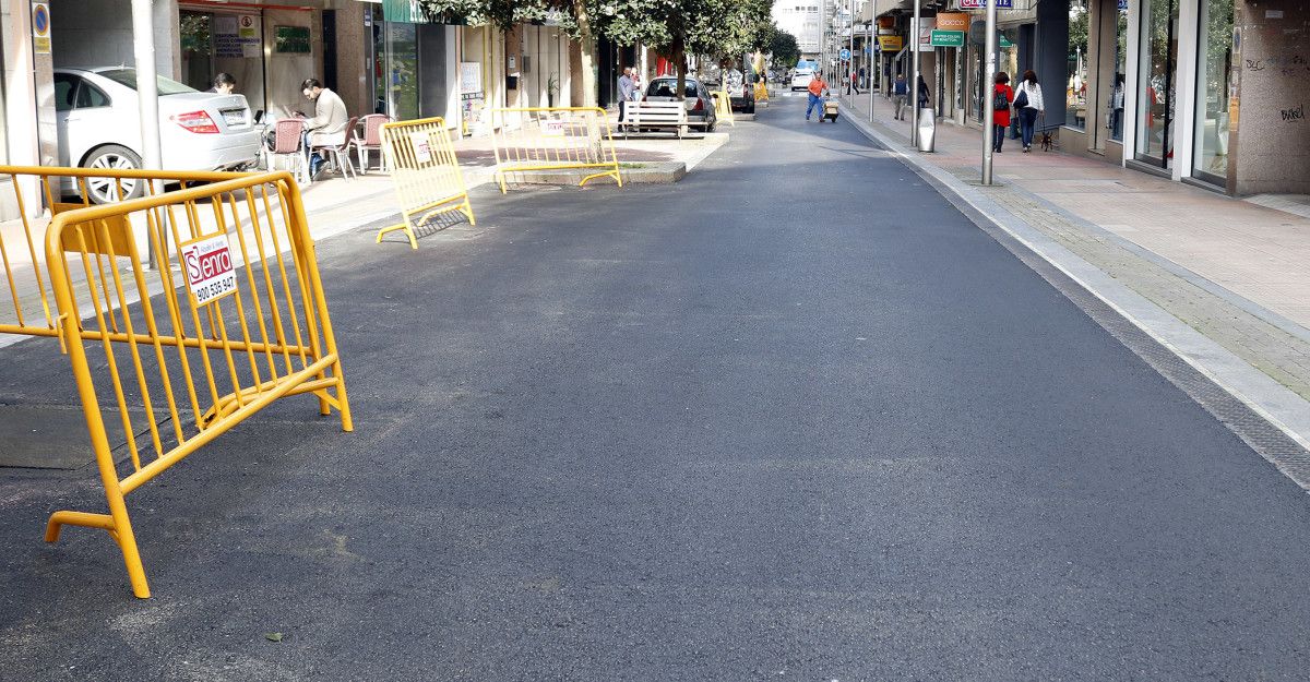 Obras de reforma da rúa Cruz Gallástegui