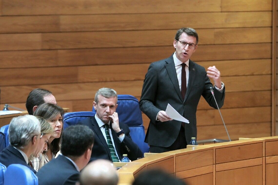 Núñez Feijóo en el Parlamento galego
