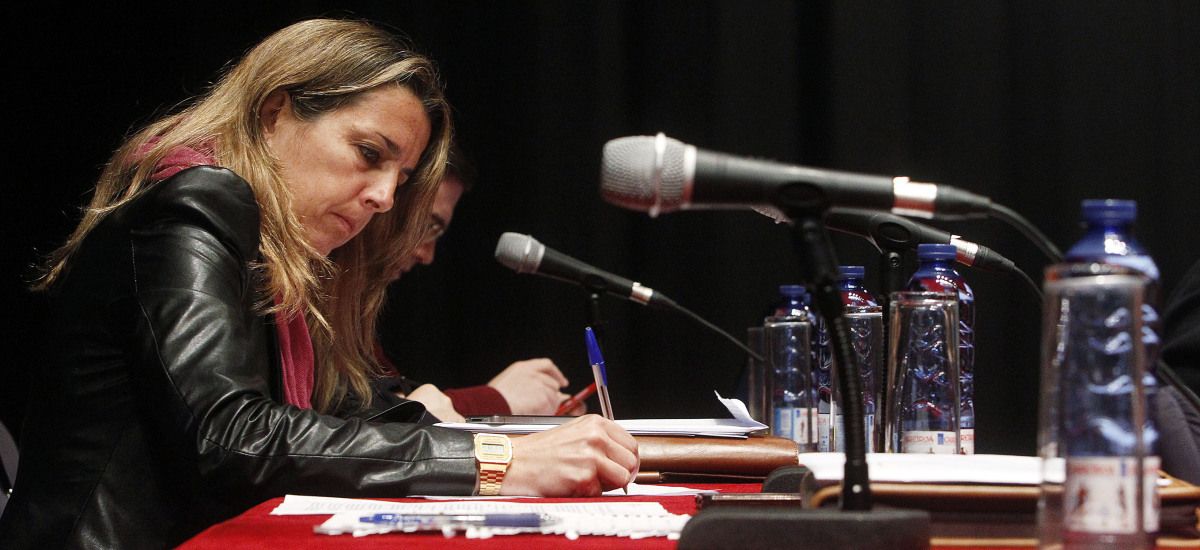 La concejala María Biempica durante el Pleno