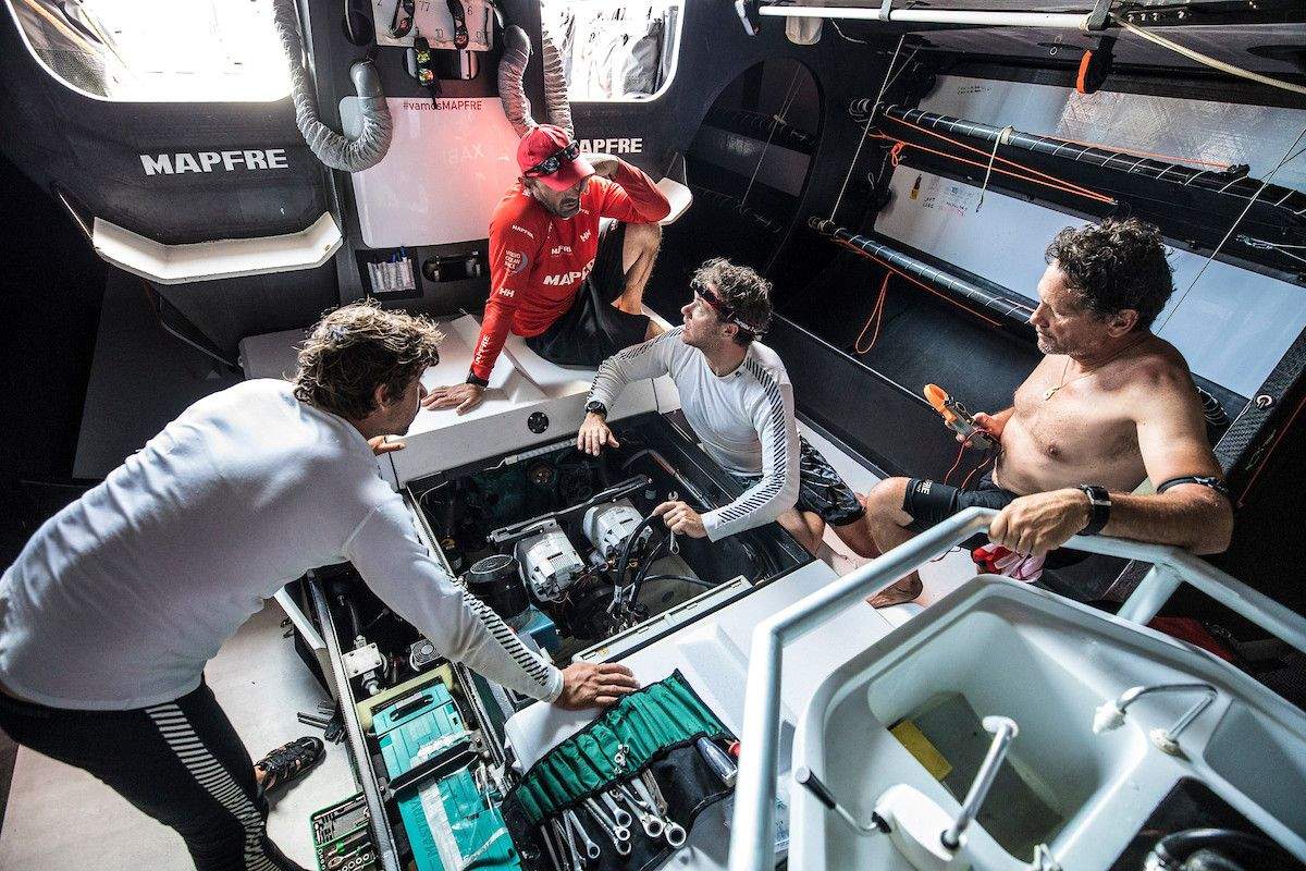 Problemas eléctricos en el Mapfre en la Etapa 8 de la Volvo Ocean Race