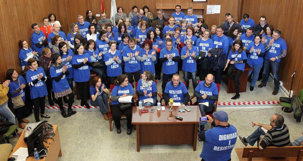 Comparecencia de trabajadores del sector de la Justicia ante la situación del conflicto laboral 