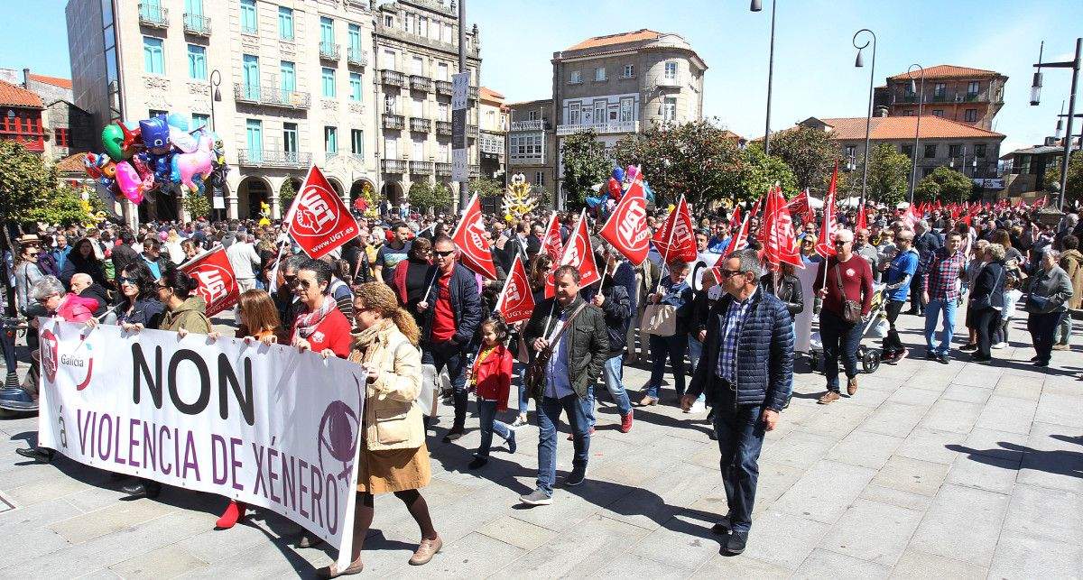 Manifestación de UGT y CC.OO. por el primero de mayo