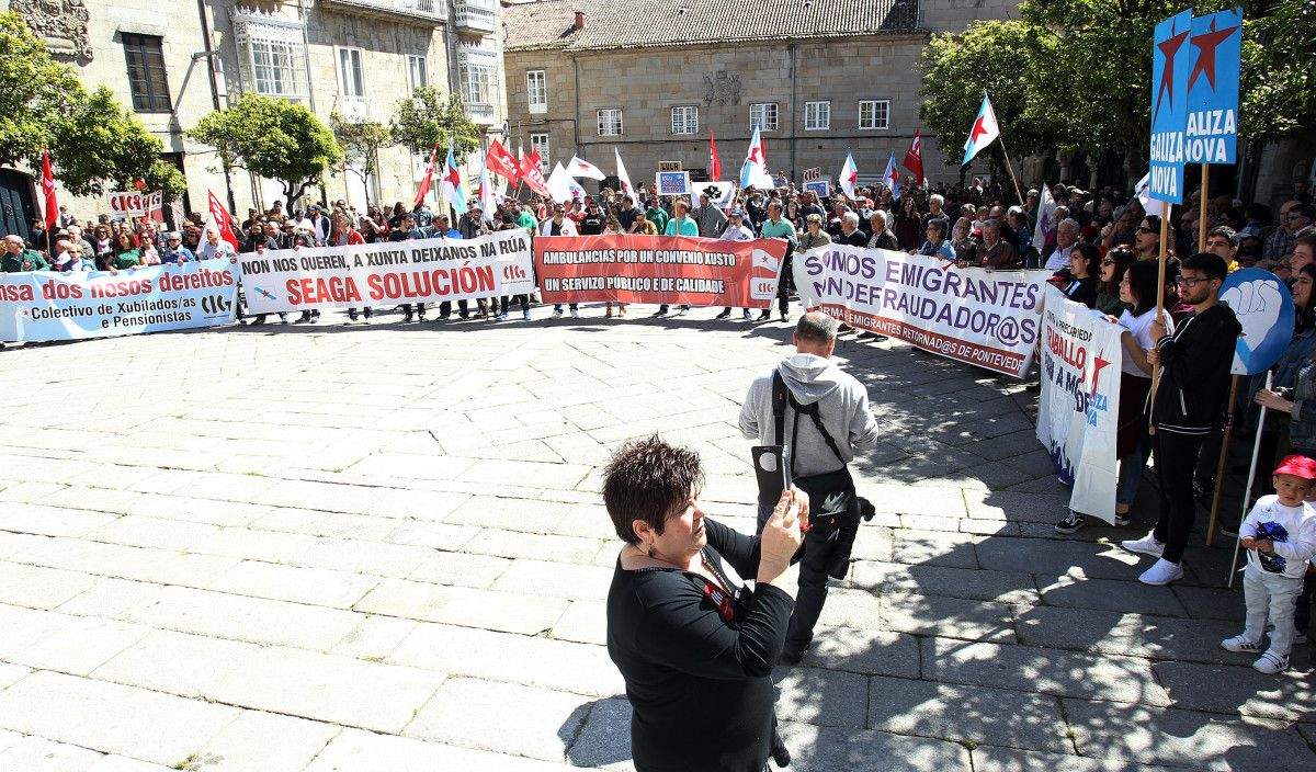 Manifestación de la central sindical CIG por el primero de mayo de 2018