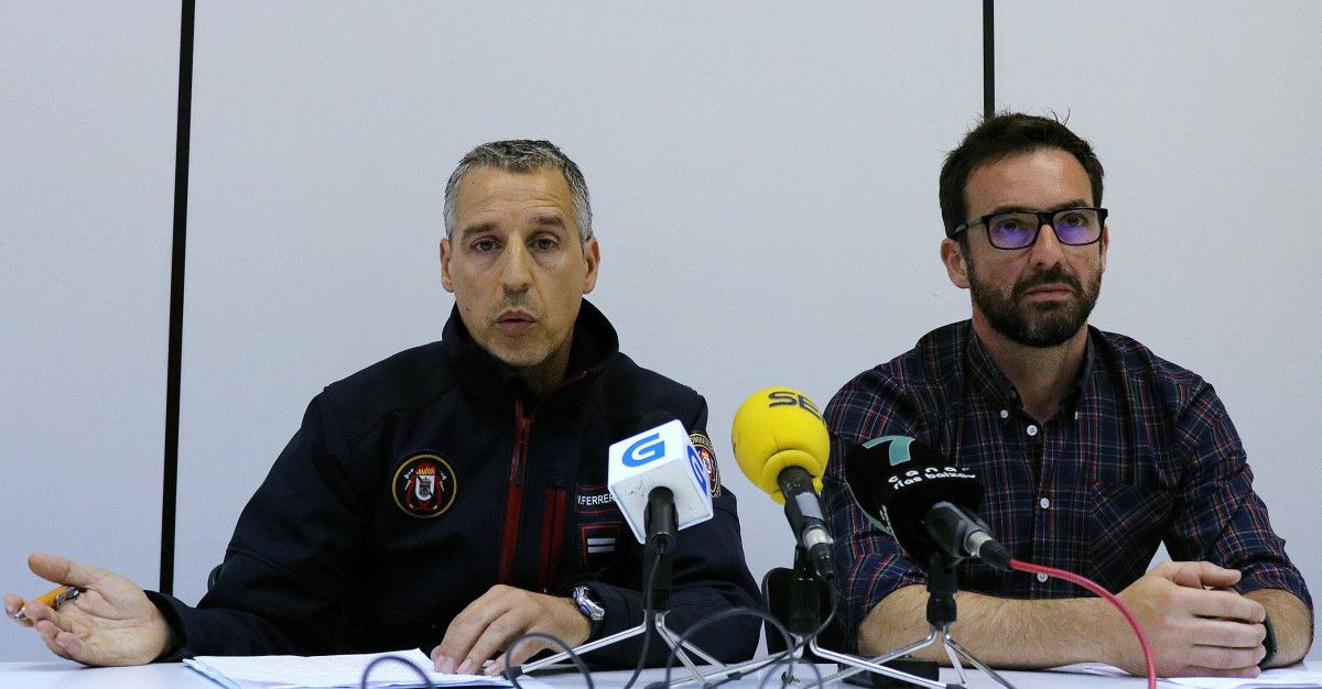Rueda de prensa de Vicente Ferrería y Héctor Santaló, representantes de CC.OO. y AFUMPO