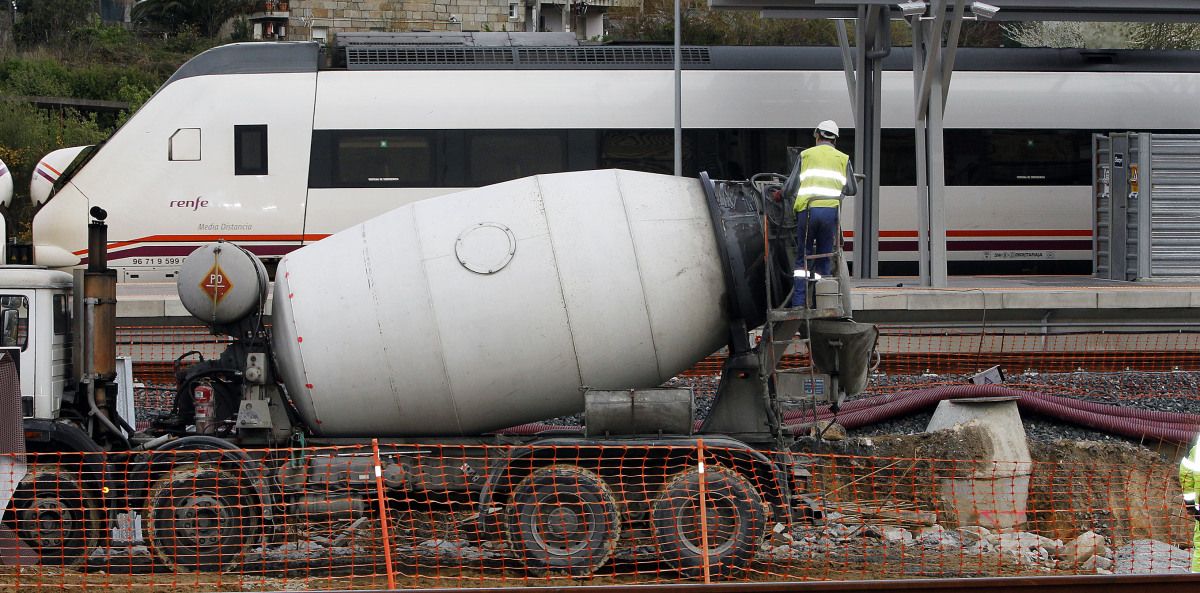Obras del Eixo Atlántico de alta velocidad en Pontevedra