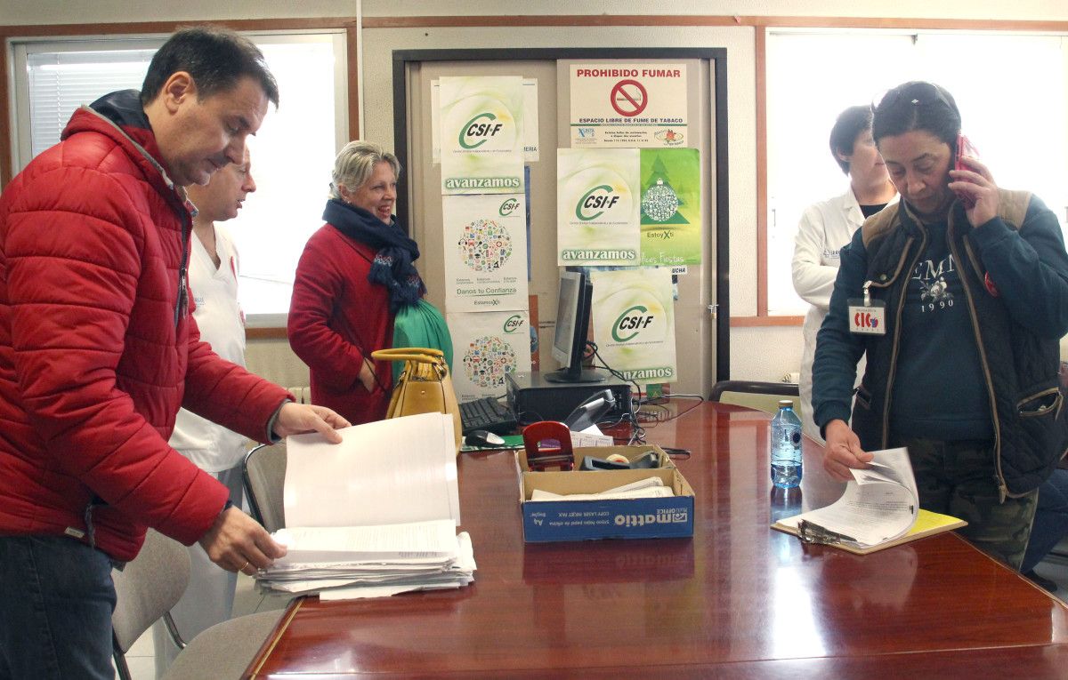 Integrantes da Xunta de Persoal dos hospitais públicos de Pontevedra