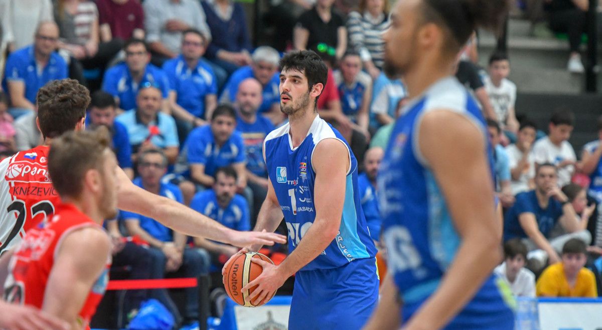 Antonio Pantín, en el partido entre Marín Peixe Galego e Igualatorio Cantabria