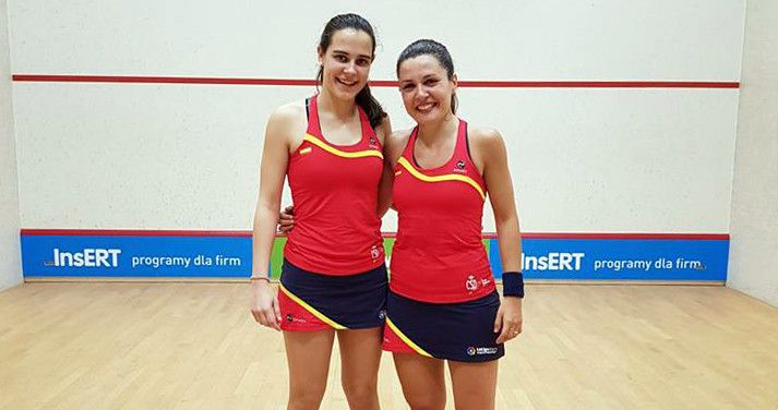 Marta Domínguez e Xisela Aranda, no Europeo de Seleccións celebrado en Polonia