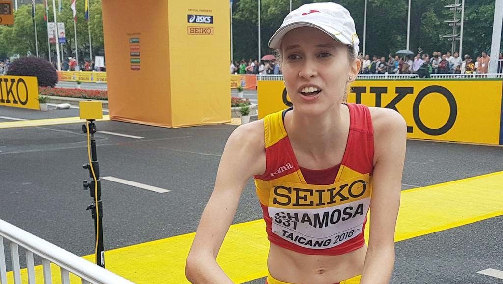 Antía Chamosa, no Mundial de Marcha Atlética celebrado en China