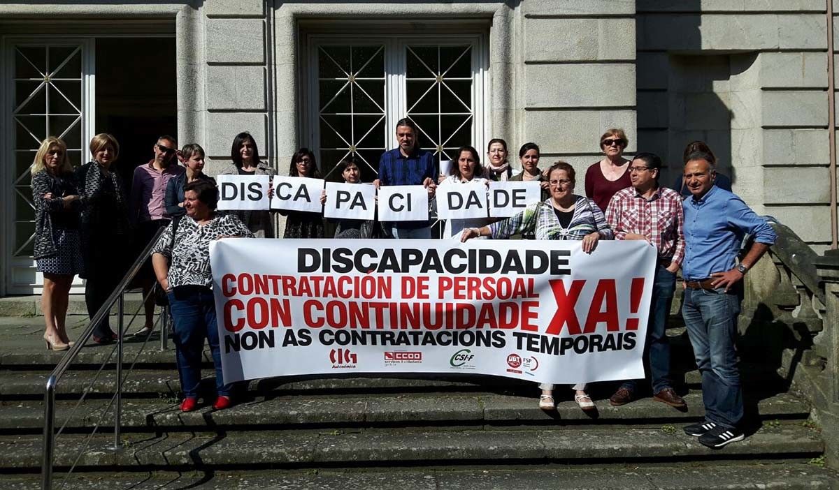 Concentración dos traballadores da unidade de valoración de discapacidade 