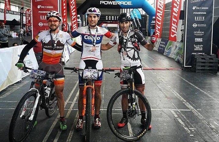 Tres primeiros clasificados da Pontevedra 4 Picos Bike 2018