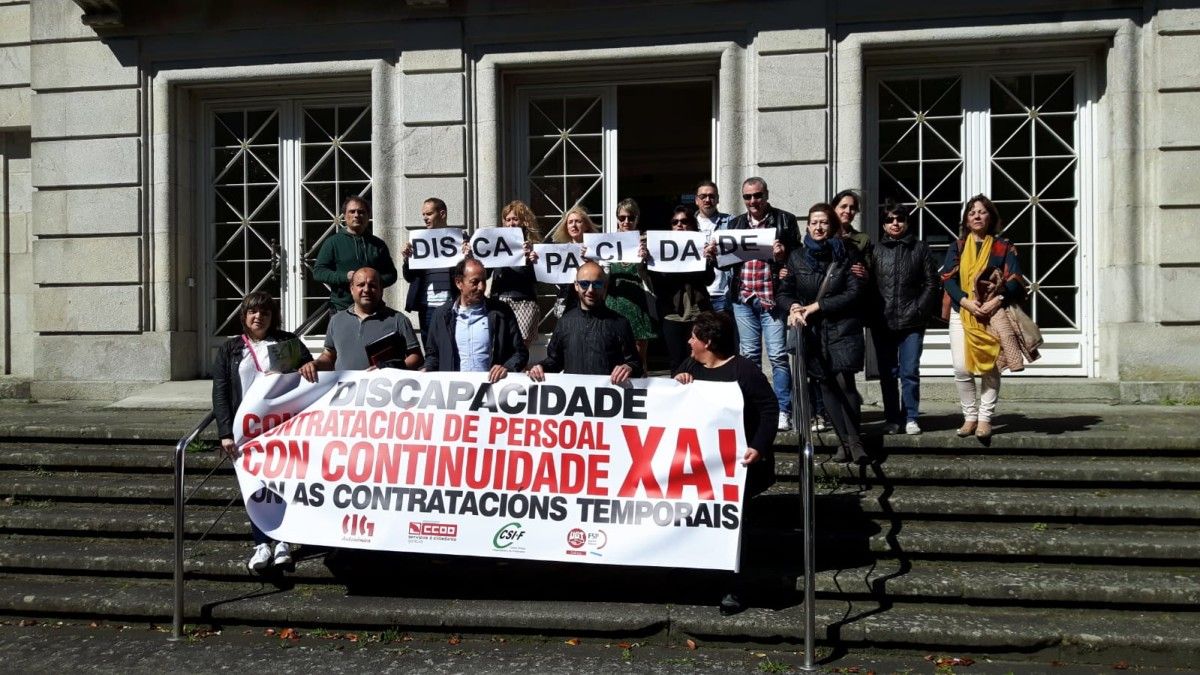 Concentración para esixir reforzos de persoal na Unidade de Valoración da Discapacidade de Pontevedra 