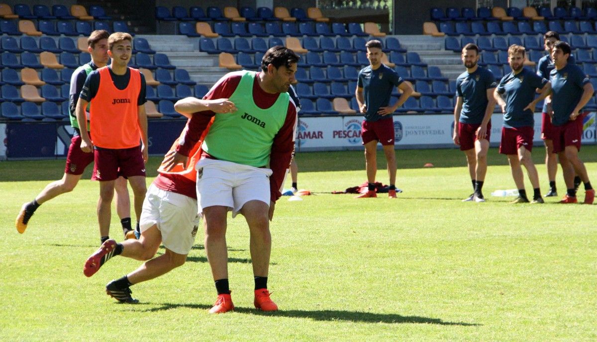 Último entrenamiento de la temporada del Pontevedra