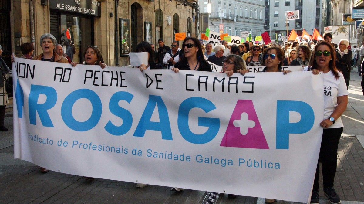 Marcha de Prosagal polo peche de camas no CHOP e O Salnés