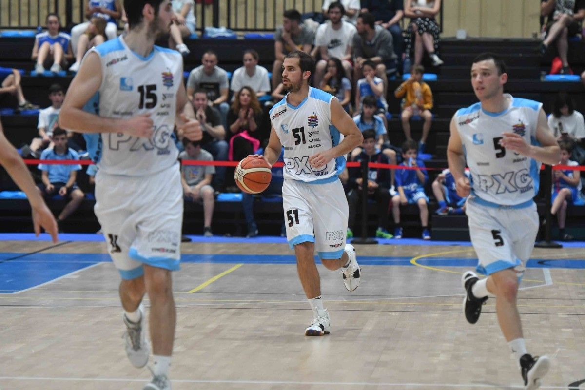 Jorge Romero, en el partido de ascenso del Peixe Galego a la Liga LEB Plata