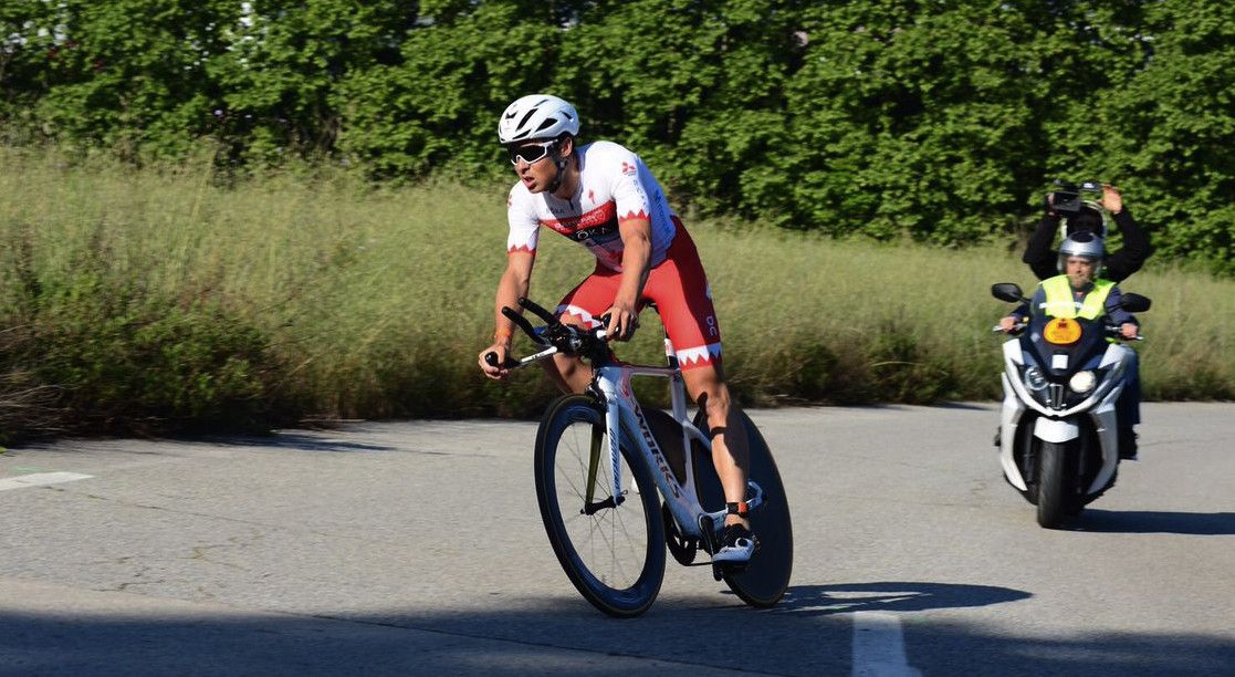 Javi Gómez Noya, en el Ironman 70.3 de Barcelona