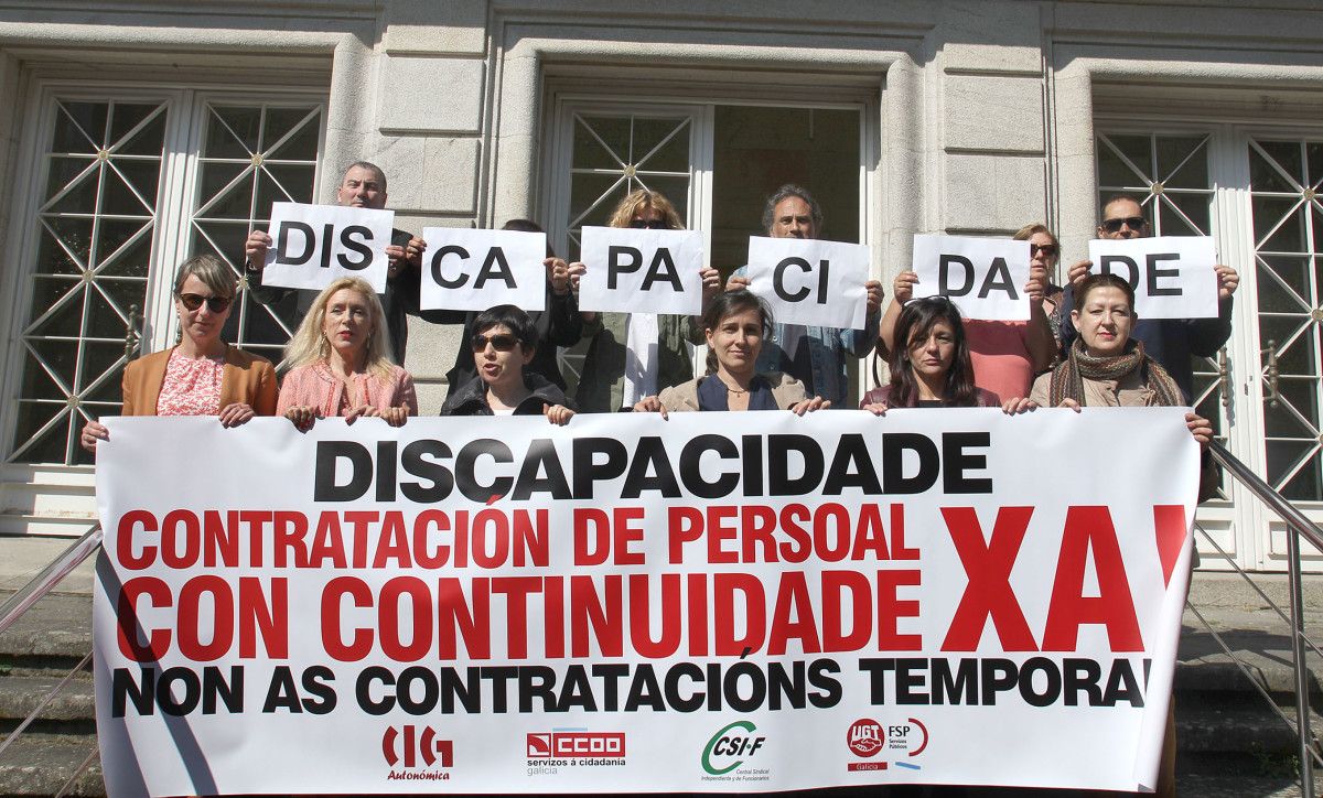 Protesta dos equipos de valoración de discapacidades