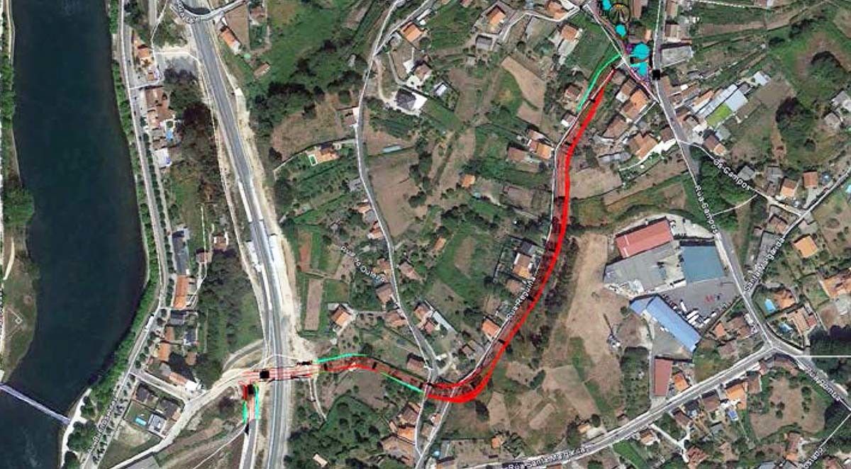 Trazado do novo acceso a Monte Porreiro polos Campos