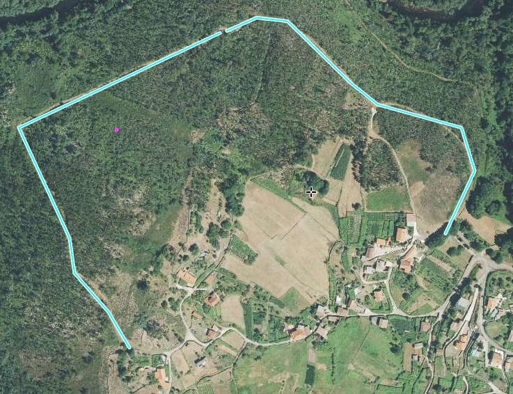 Plano del proyecto de creación de un cordón de protección para los fuegos forestales en Parada de Tenorio
