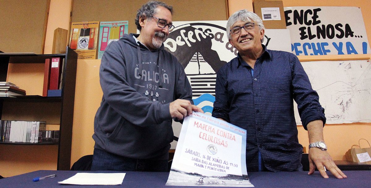 Antón Masa y Benito Andrade presentan la marcha anual de la APDR contra Ence
