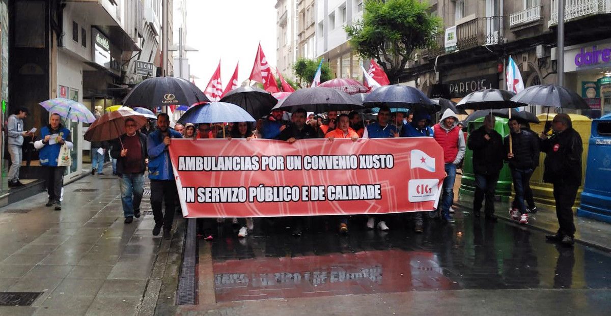 Mobilización da CIG en apoio aos traballadores do transporte sanitario Mobilización da CIG en apoio aos traballadores do transporte sanitario
