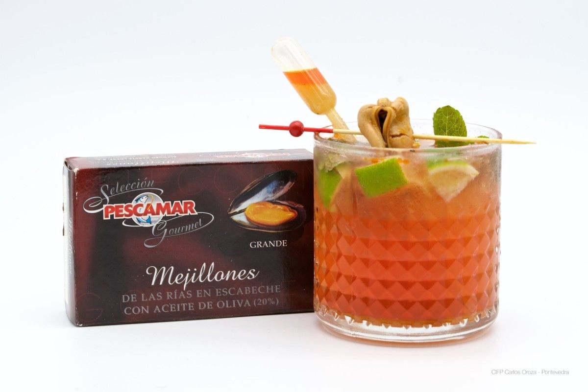 Mojito de mexillóns en escabeche gourmet Pescamar