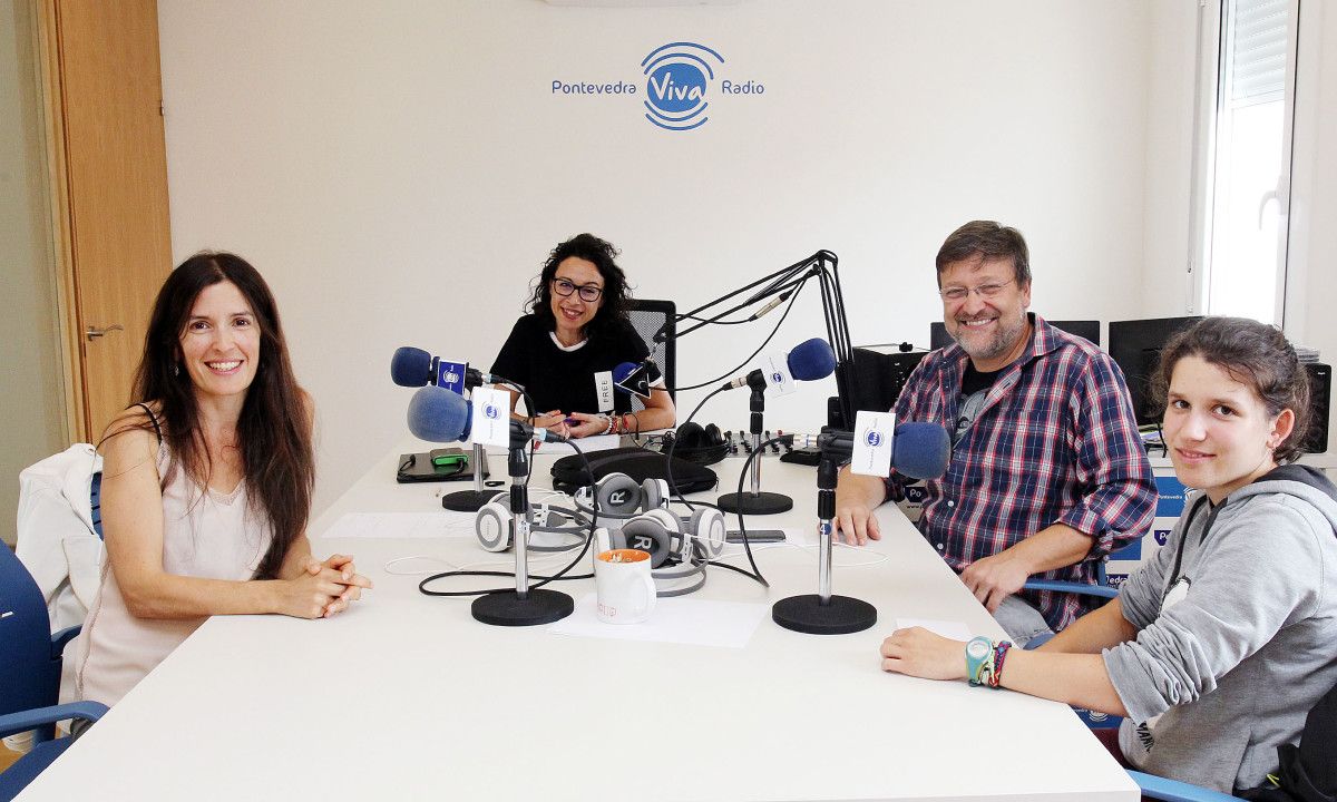 Julia Armesto, Juan Picos e Laura Alonso nas Conversas na Ferrería