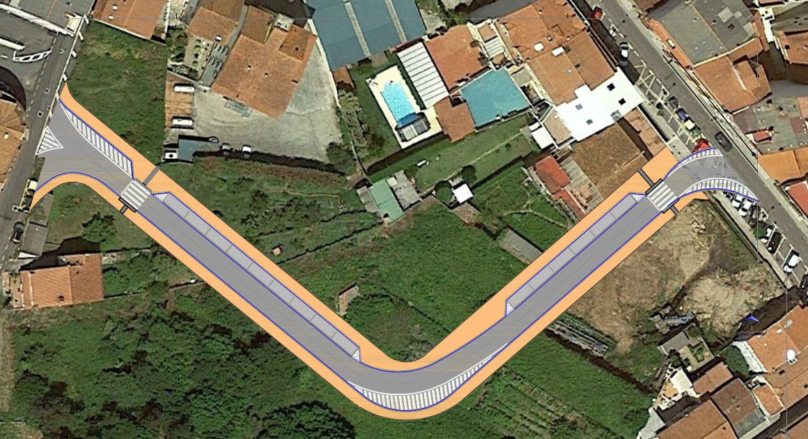 Proxecto da nova rúa entre Monte da Vila e Castelao