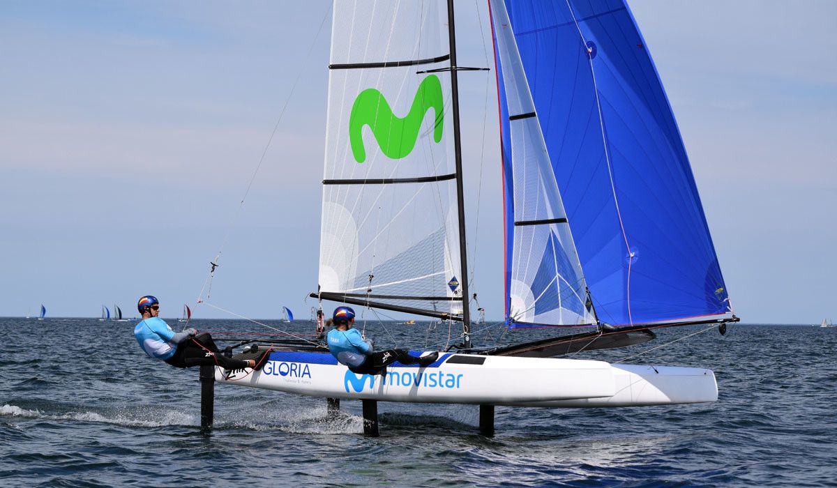 Fernando Echávarri y Tara Pacheco en el Europeo de Nacra-17