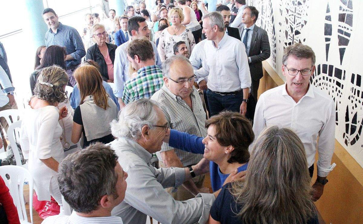 Soraya Sáenz de Santamaría fai campaña con un acto en Pontevedra para presidir el PP