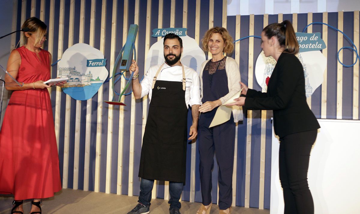 Rubén González, tras ganar el certamen De Tapas por Galicia