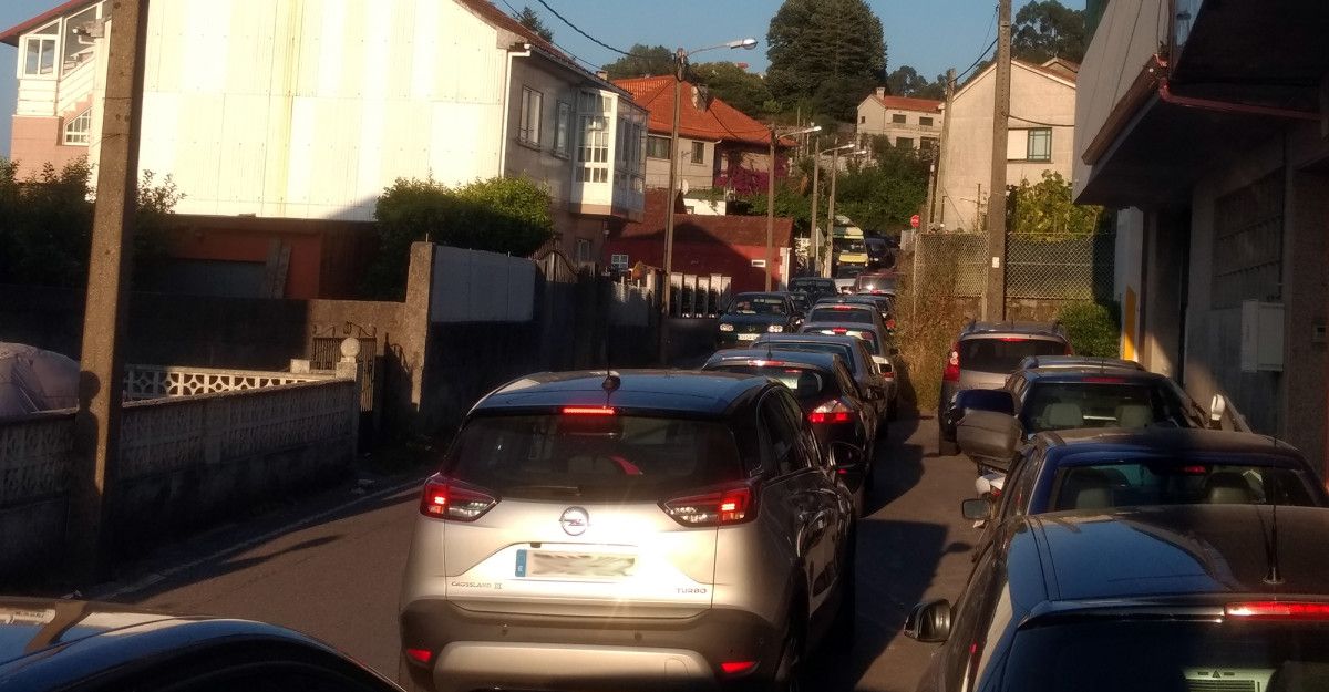 Atascos na zona de A Pomba