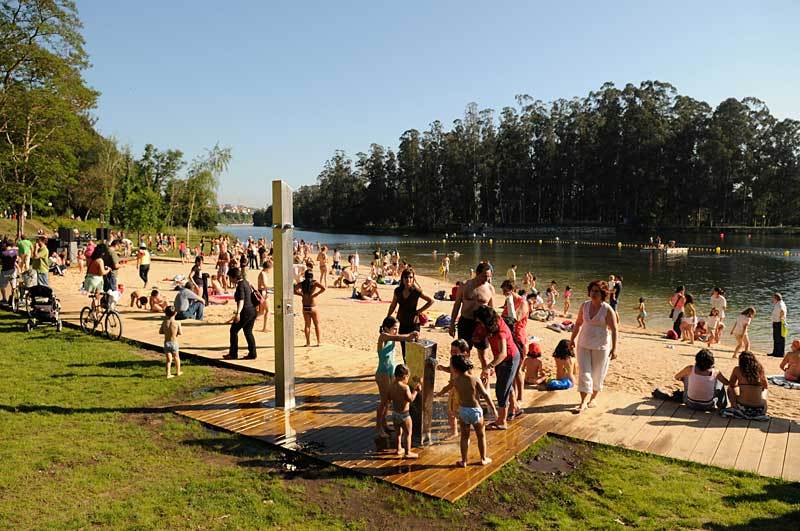 Playa fluvial del río Lérez