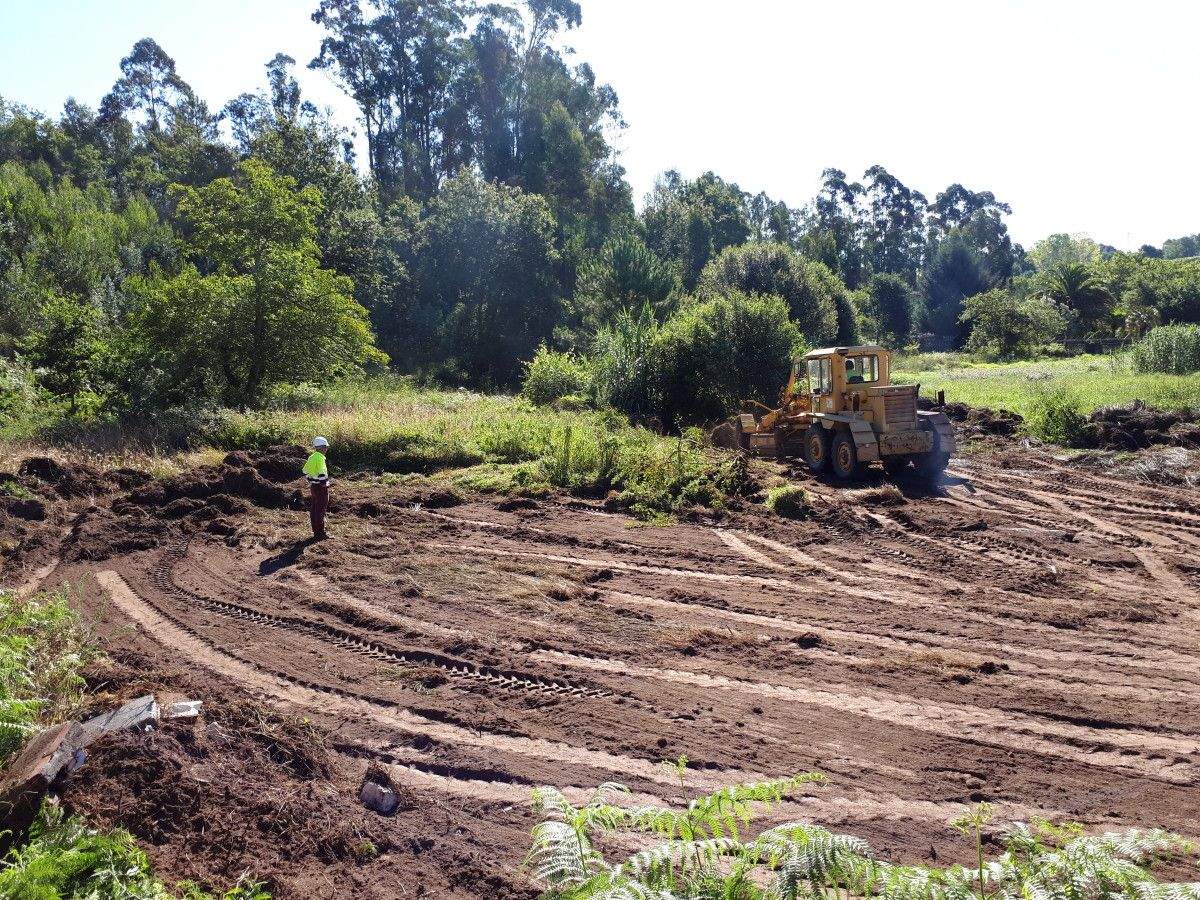 Inicio de las obras del nuevo campo de fútbol de Ponte Sampaio