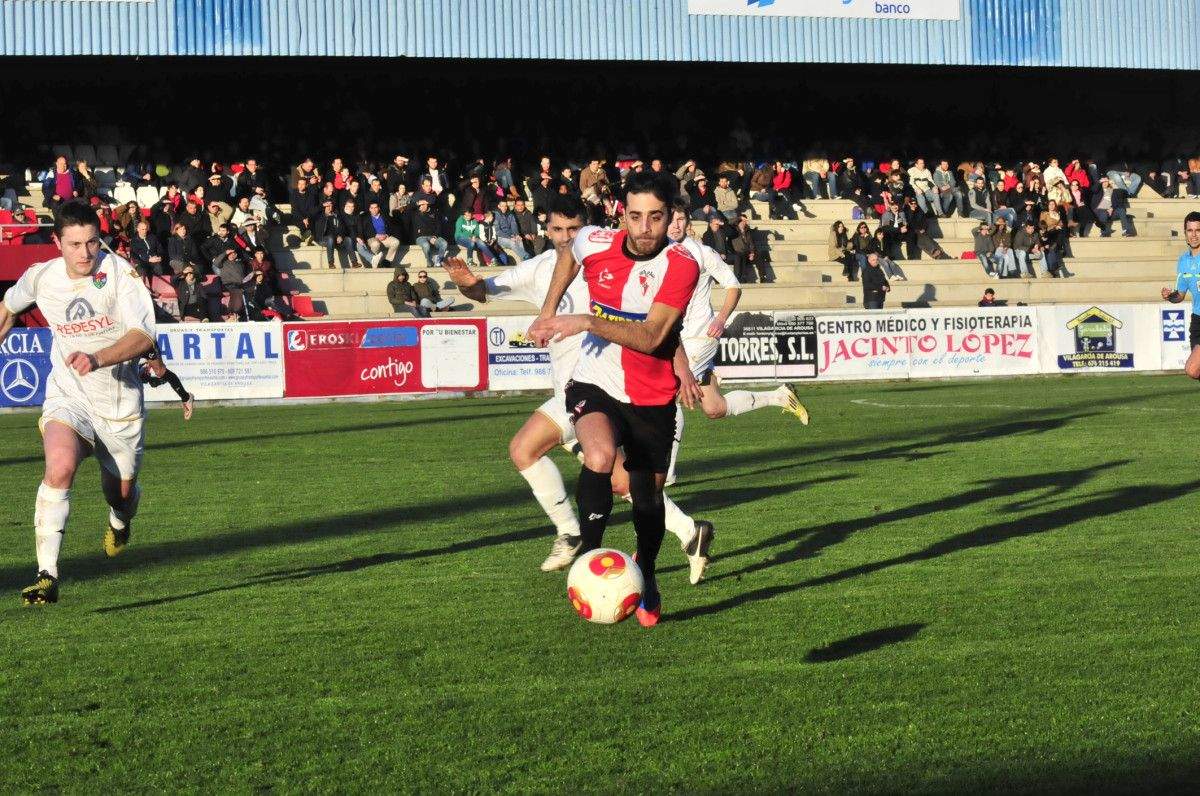 Ramón Eiras no partido entre Arosa e Boiro na Lomba
