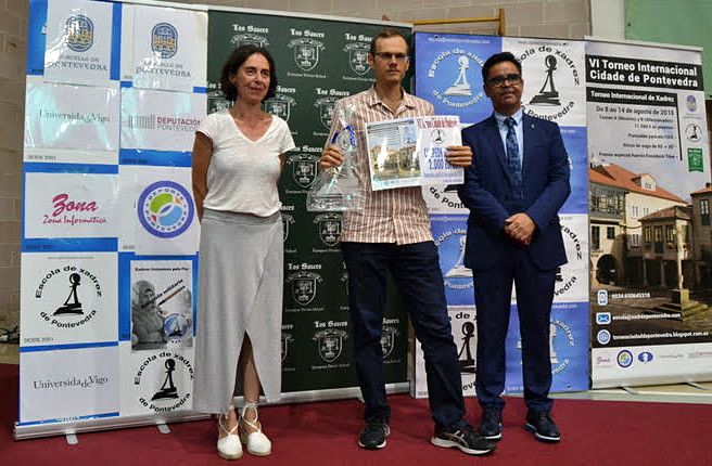 Antón Demcheko, vencedor del VI Torneo Internacional de Ajedrez