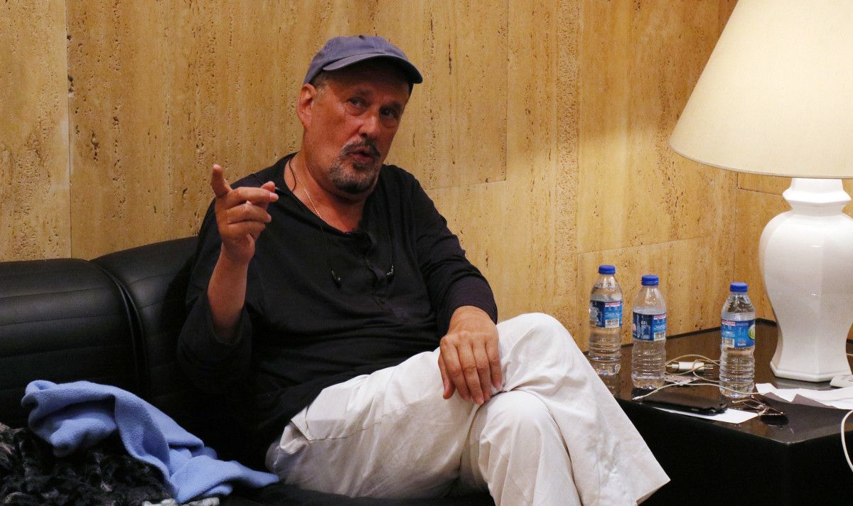 Luis Emilio Batallán, durante a folga de fame no Colexio de Médicos de Pontevedra