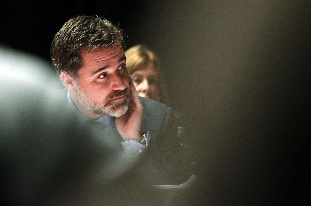 Jacobo Moreira durante el pleno de abril