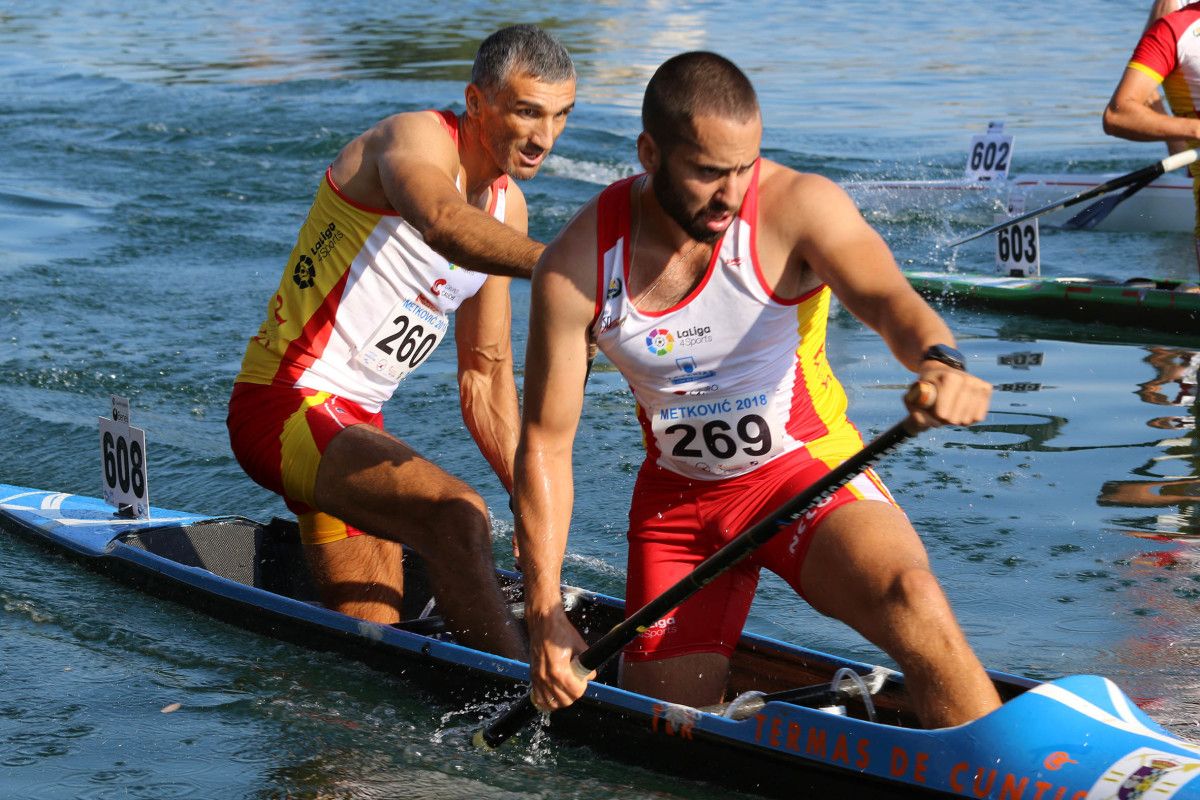 Óscar Graña e Diego Romero no Europeo de piragüismo maratón