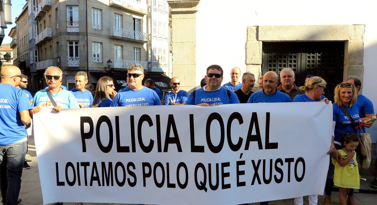 Protesta da Policía Local de Pontevedra