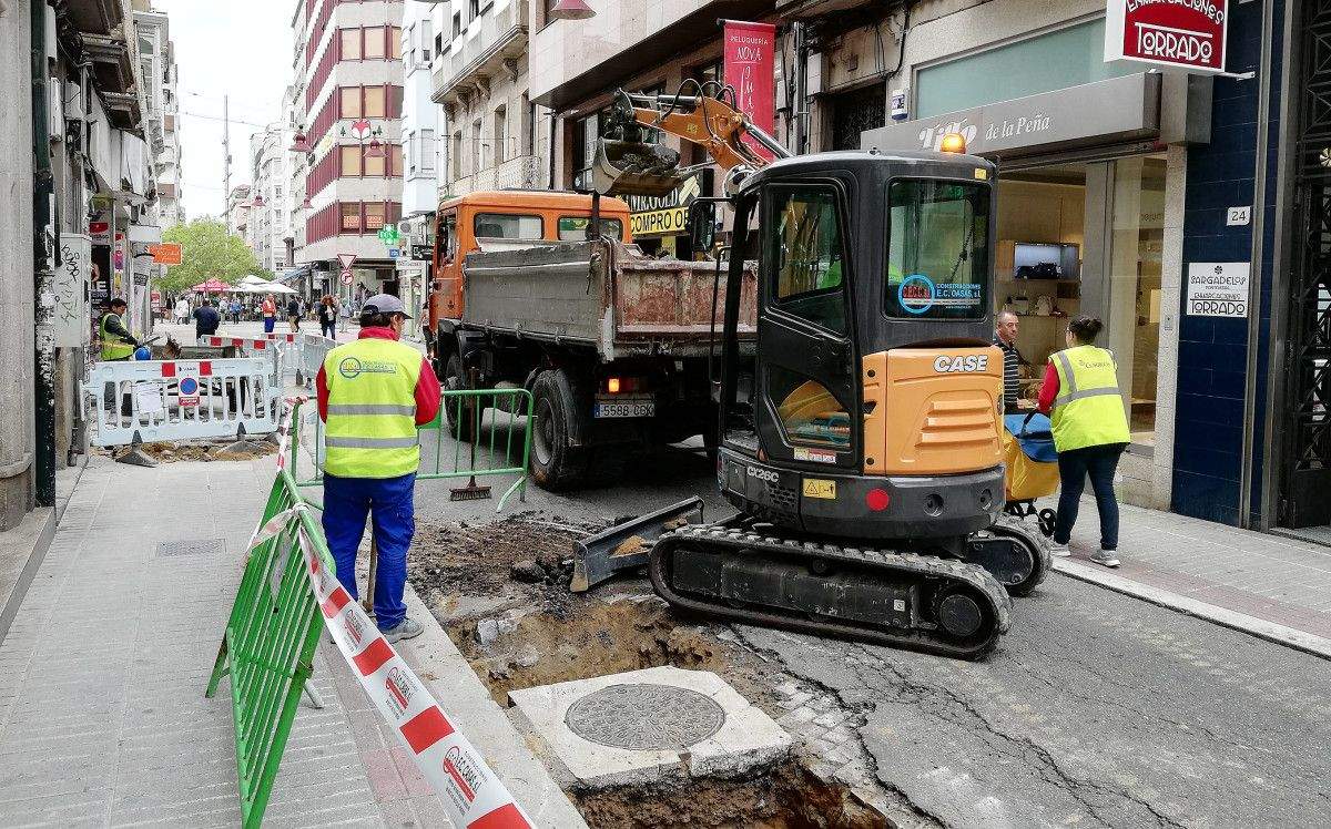 Obras de reasfaltado de la calle Oliva