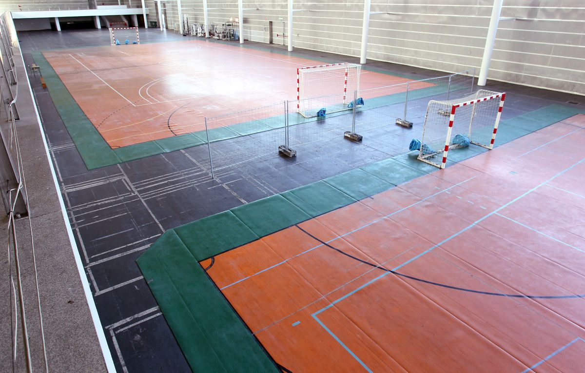 Pistas deportivas instaladas provisionalmente en el Recinto Feiral