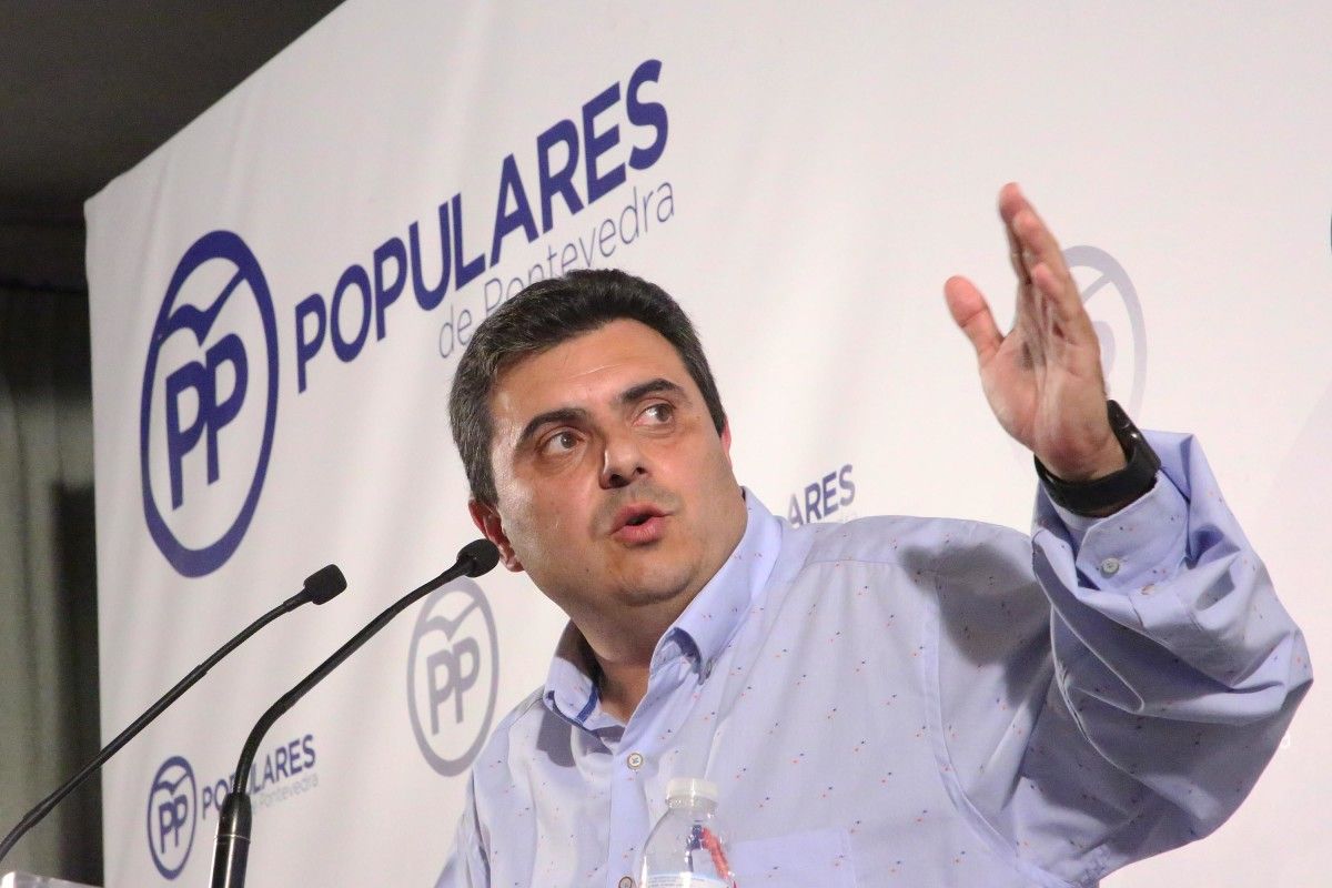  Antón Xil, en su presentación como candidato del PP de Ponte Caldelas