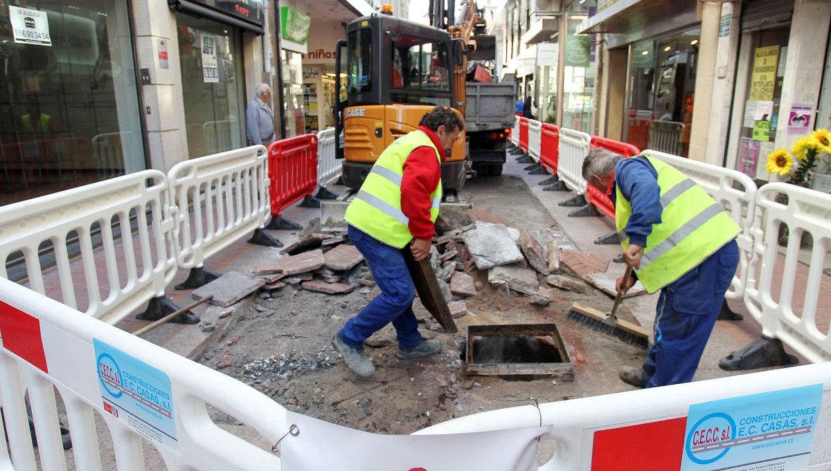 Obras de mantenimiento de la calle Oliva