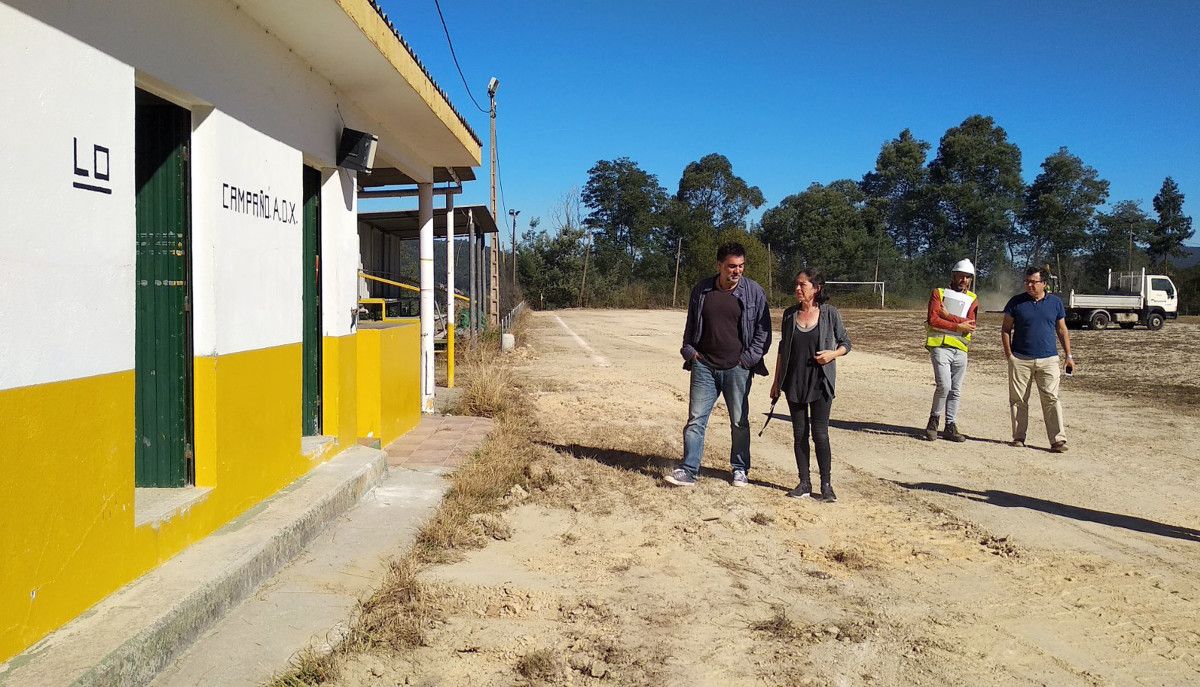Inicio das obras de remodelación do campo de fútbol de Campañó