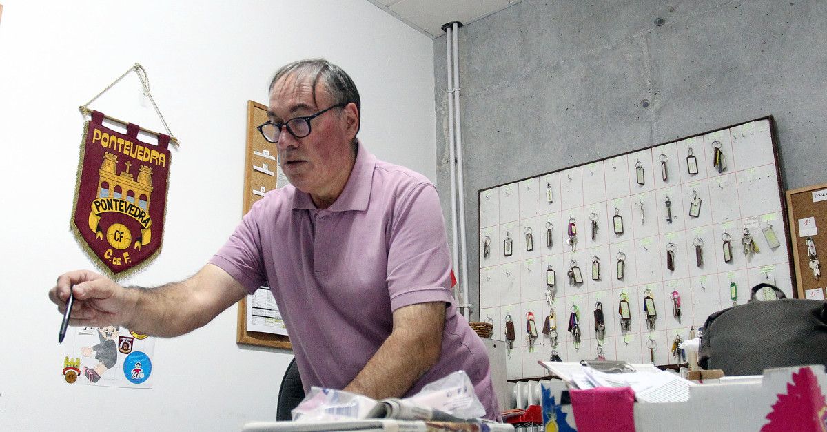 Rafa Vidal, en el Estadio Municipal de Pasarón